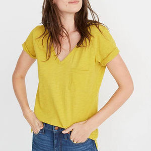 Cotton tee  Whisper Cotton V-Neck Pocket Tee